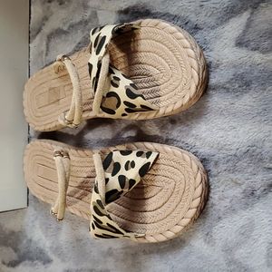 Leopard sandals size 7